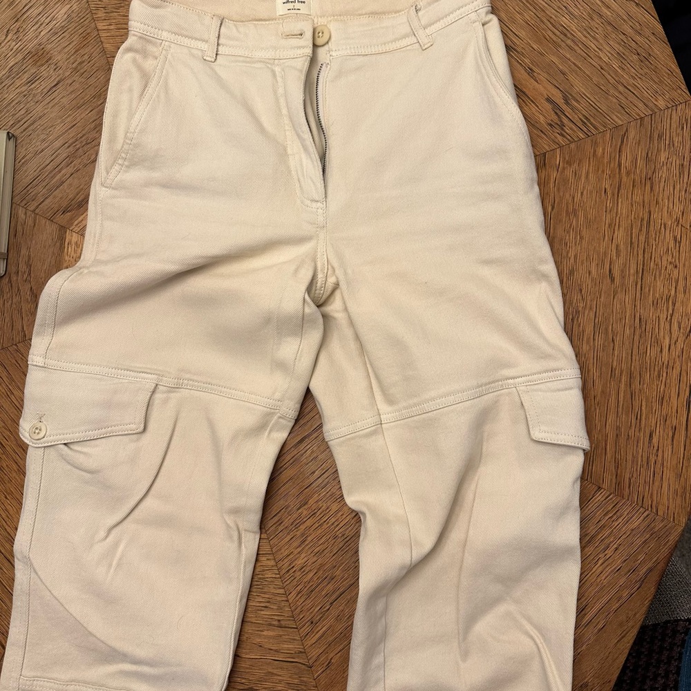 Cream Cargo Pants Aritzia